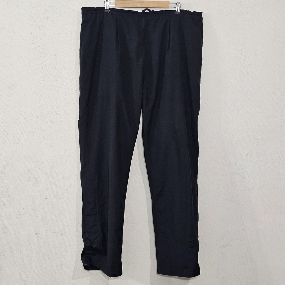 Dry Joys by Footjoy Pants Mens XL Black Lined Wind Rain Zip Golf Pants